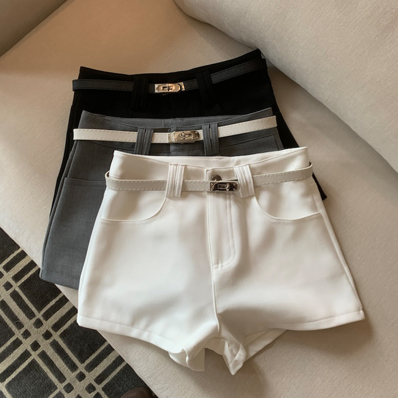 Wide-Leg Suit Shorts for Women, New Spring/Summer Style, Slim Fit, Stretchy, Vintage A-Line High-Waisted Hot Pants
