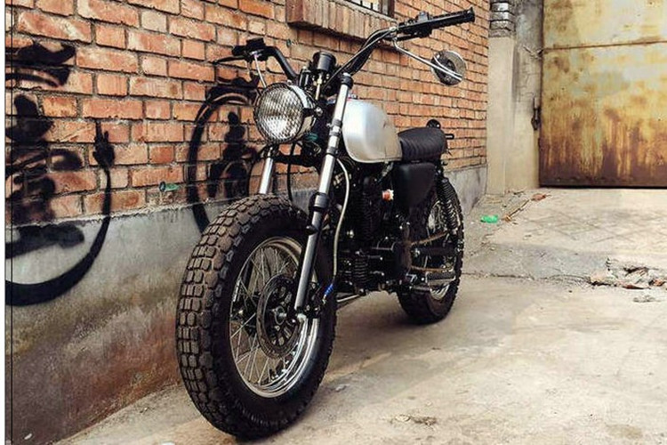 Xe máy retro sửa đổi nhỏ gương tròn gương chiếu hậu gương gương Ranger CG dính vua GN cà phê retro kính chiếu hậu xe máy