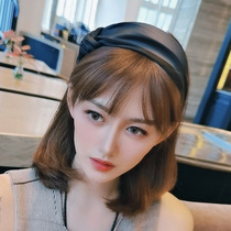 Simple wide-brimmed knot hairband hairpin female Korean face small temperament pressure hair belt Joker out net red headband