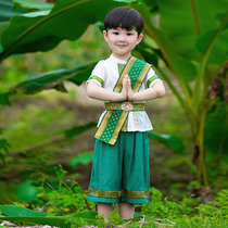 New Dai boys National Dance Performance Costumes Childrens Thai Style Photo Ethnic Costumes