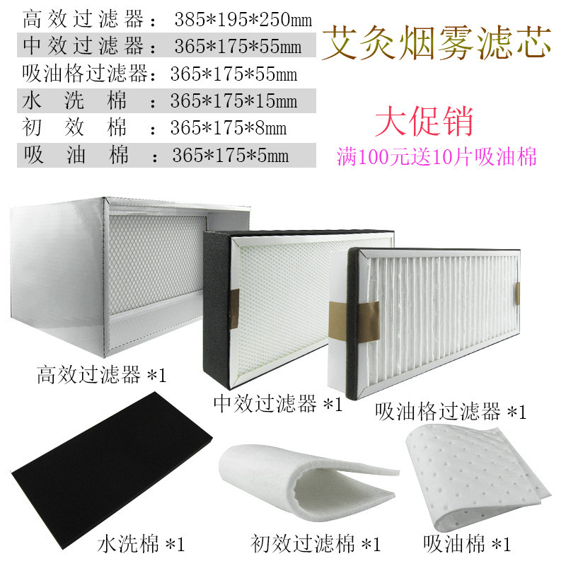 High-efficiency filter core moxa smoke purifier in moxibustion purifier filter fume extractor initial effect filter cotton