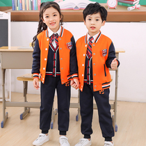 Kindergarten garden clothes Spring and autumn clothing five-piece set Primary school uniform class suit set Autumn childrens sportswear baseball suit