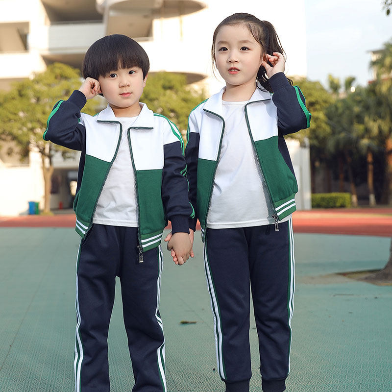 Kindergarten Garden Clothing Spring Autumn Suit Pure Cotton Teacher Children's School Uniforms Elementary School Students Class Clothing Three Sets Spring Autumn Shipments
