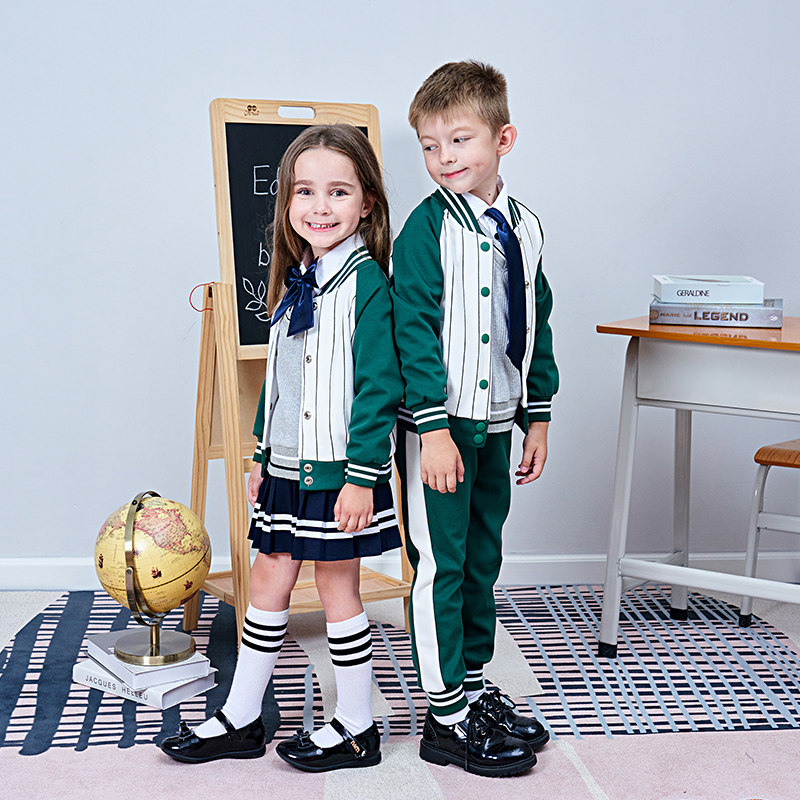 Primary school uniforms Yinglun Wind Spring and autumn school uniforms-School Custom Fabric