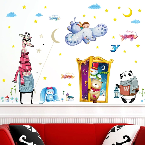 Мультяшные детские водостойкие наклейки на стену для раннего возраста