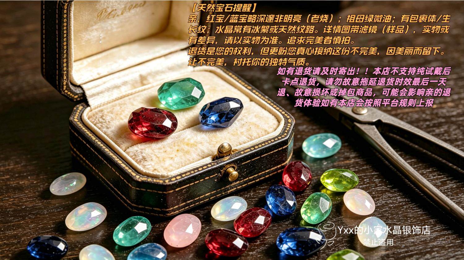 товар из китая 天然坦桑石项链女 纯银镶嵌宝石3乘4银饰吊坠个性饰品精致链排 925