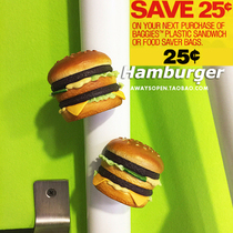 Exported to foreign fast food giant hamburger refrigerator stickers multifunctional post-it notes storage decoration