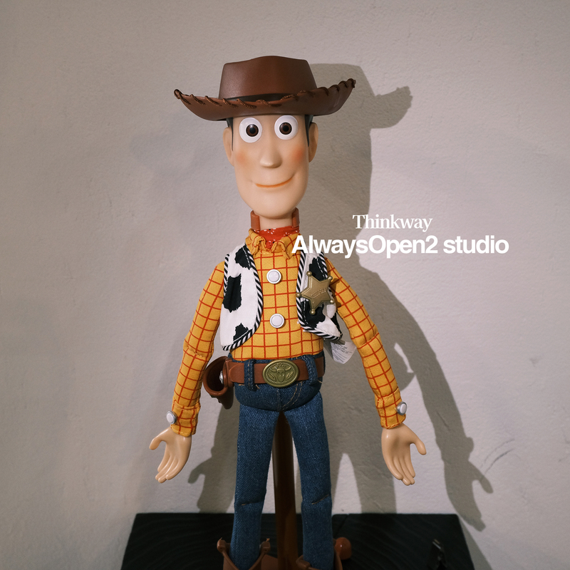 Thinkway Calm Face Woody Figure Toy with Stand