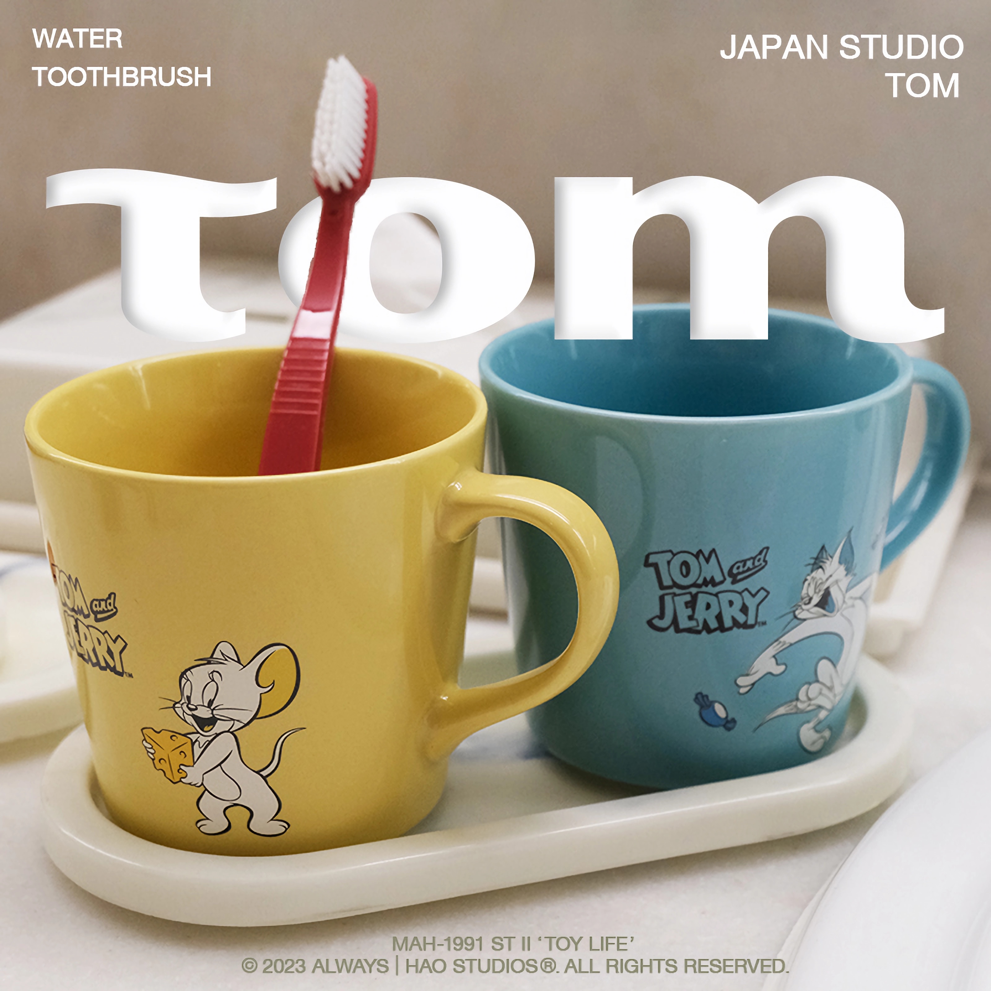 Japan Order cute Mouse Cat Ceramic Cup Mark Cup Toothbrush Cup-Taobao