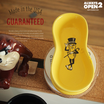 VINTAGE retro US Mr Peanut peanut Mr Peanuts Swing Piece Containing Plate Snacks Dish Ashtrays