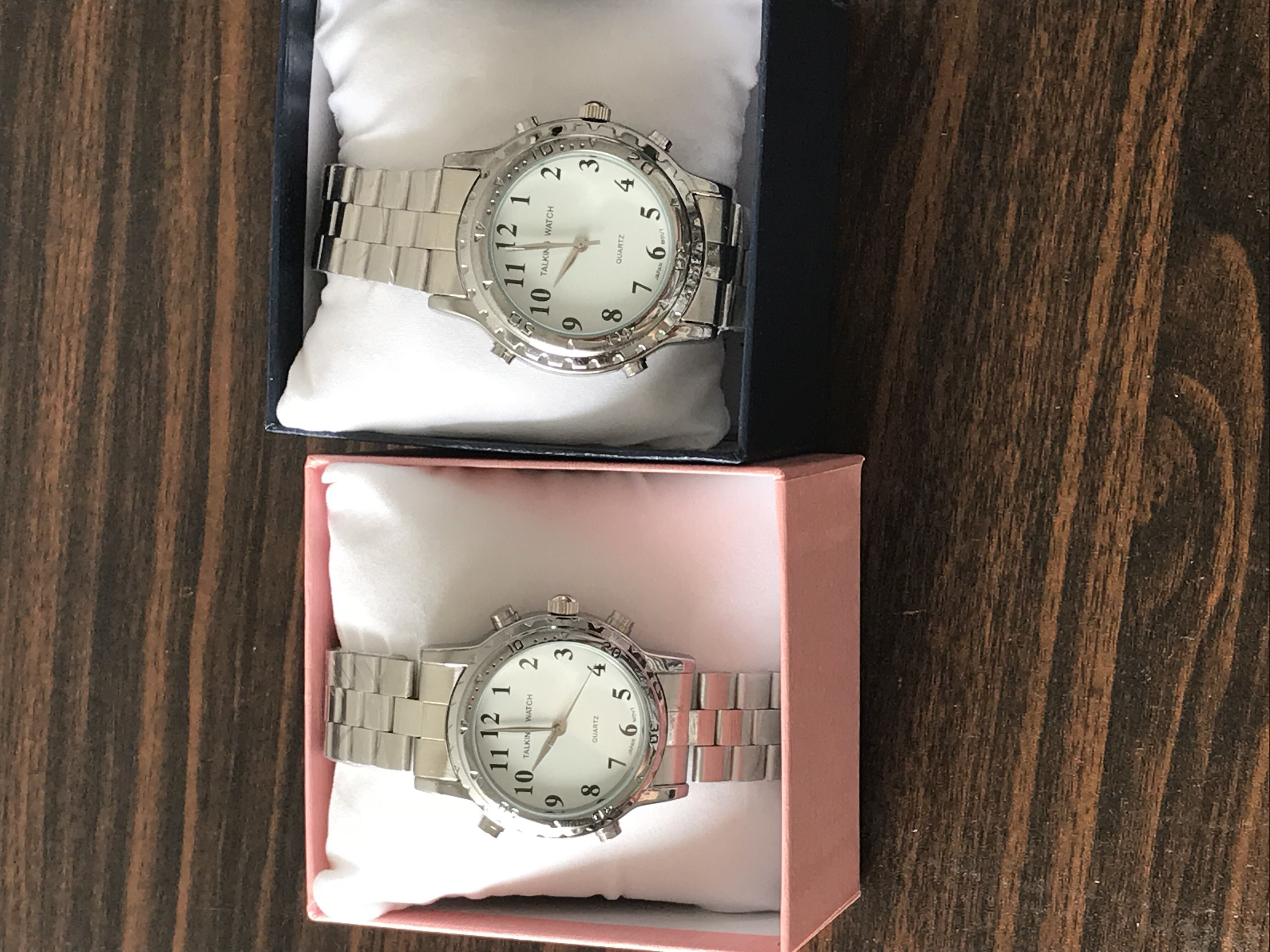  Blind Use Supplies Stainless Steel Voice Time Watch Fashion Old Man Table Quartz Watch Imported Core-Taobao