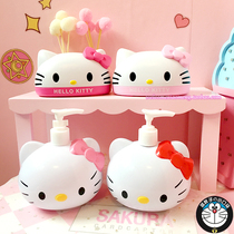 Cartoon cute kt hand sanitizer press Bottle Shower Gel Shampoo bottle large capacity creative emulsion bottle empty bottle