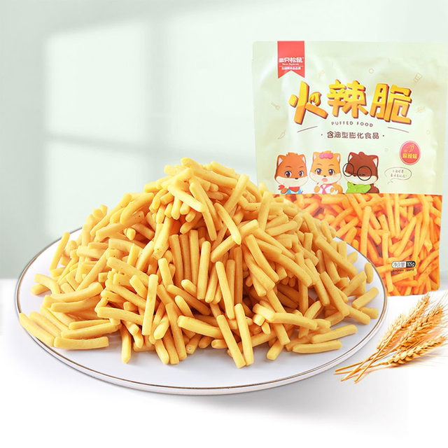 [Three Squirrels_Hot and Crispy 105G/Pack/Amazingly Crispy]Popular Snack Internet-Famous Puffed Shrimp Sticks and Potato Chips
