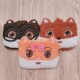 Three Squirrels Cartoon Plush Coin Purse Cute Card Holder Plush Crossbody Bag Phone Bag Portable Makeup and Lipstick Bag