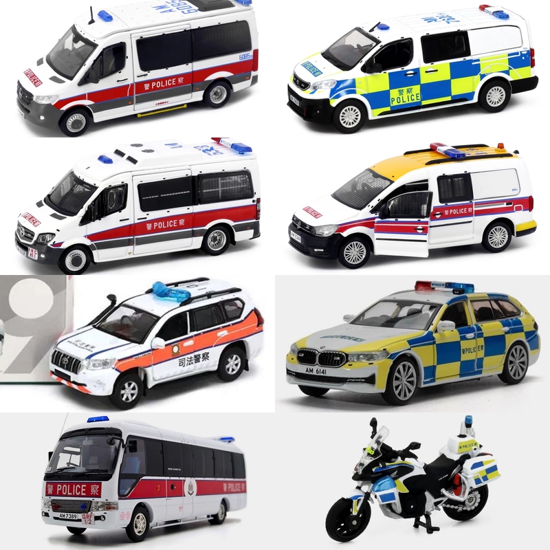 Tiny Micro-Scale Tactical Hong Kong Police Car, Assault Vehicle, Mercedes-Benz Sprinter, Bmw Prado, Airport Car Model Tiny Micro-Scale Tactical Hong Kong Police Car, Assault Vehicle, Mercedes-Benz Sprinter, Bmw Prado, Airport Car Model