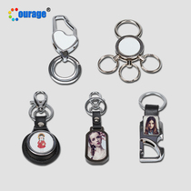 Kerrys thermal transfer keychain wholesale heart-shaped leather keychain thermal transfer consumables factory direct sales