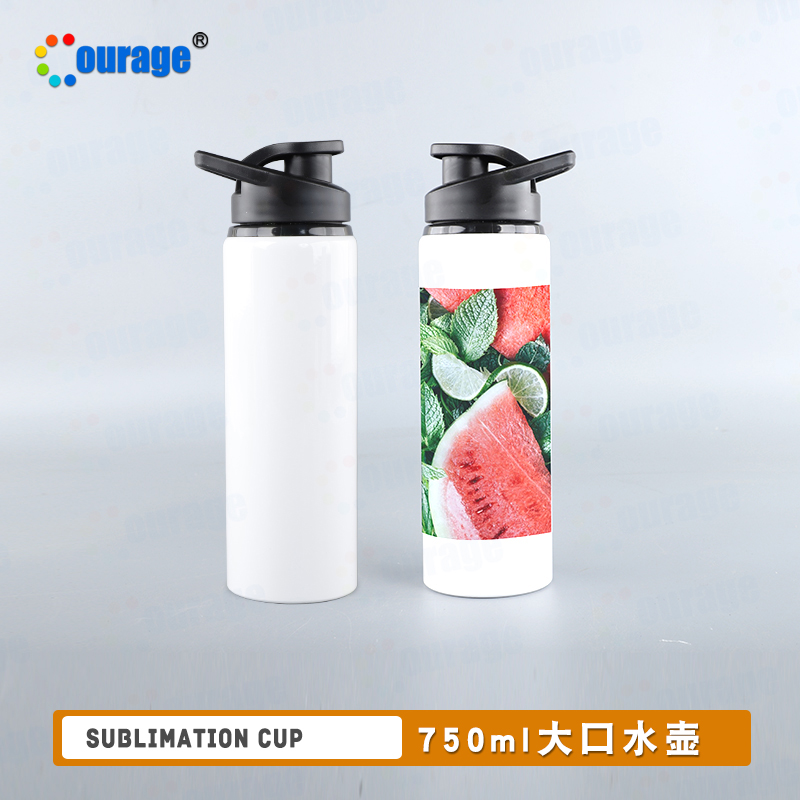 Heat transfer blank sports kettle coating kettle heat transfer cup personalized large capacity water cup aluminum pot