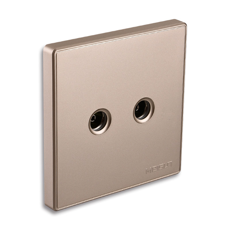 Meishang switch socket Q5 two TV socket panel double TV socket cable HD network TV socket