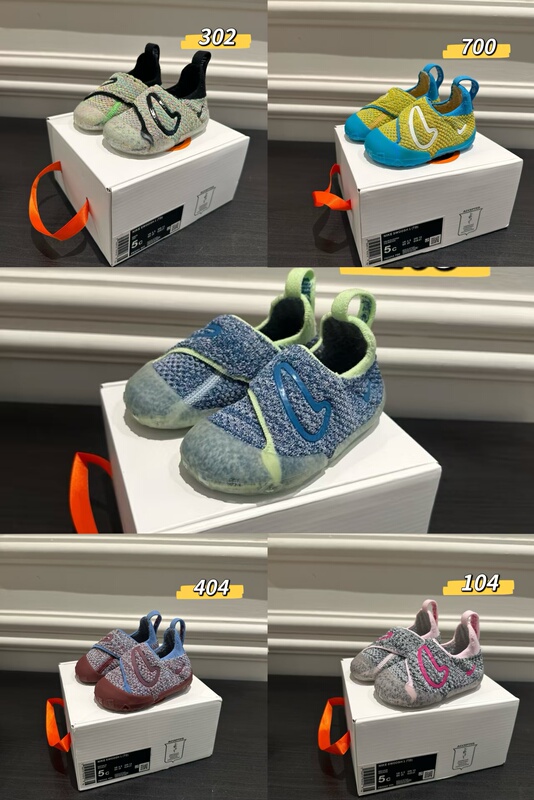 2026 Spring/Summer New Velcro Swoosh Baby Toddler Shoes Lightweight Comfortable Knitted Non-Slip Children's Shoes