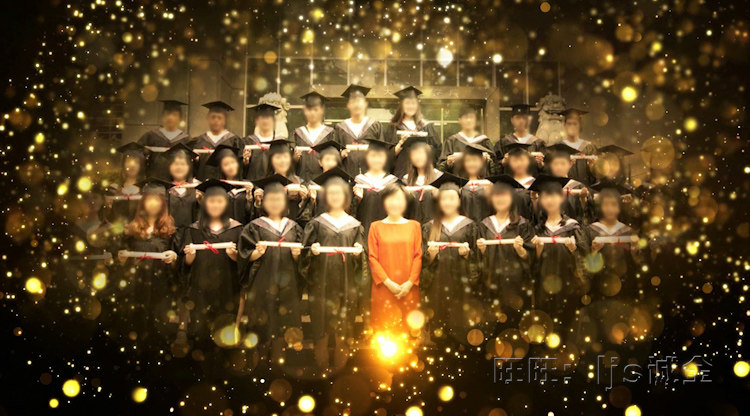 唯美金色粒子青春毕业季怀旧纪念同学聚会开场片头电子相册视频AE模板 4.28