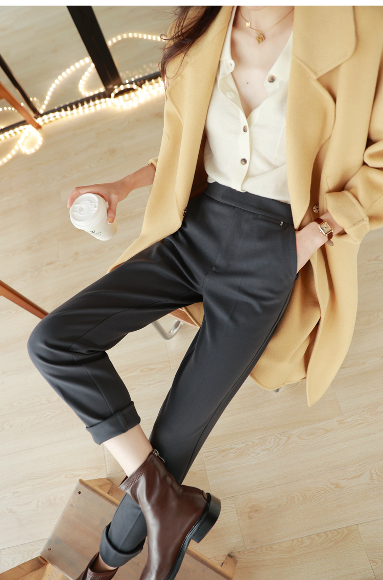 Lostuols Japan Early Autumn Super Slim Patient Pants Coloring Commuter Leisure Pants