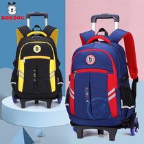 Babu Rod schoolbag primary school boy boy 3-6 grade large capacity six-wheeled climbing boy childrens backpack