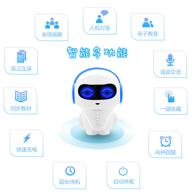 Alien 7 robot thông minh đồ chơi trẻ em bé trai và bé gái giáo dục tại nhà học giáo dục sớm máy đối thoại bằng giọng nói flash card giáo dục cho bé