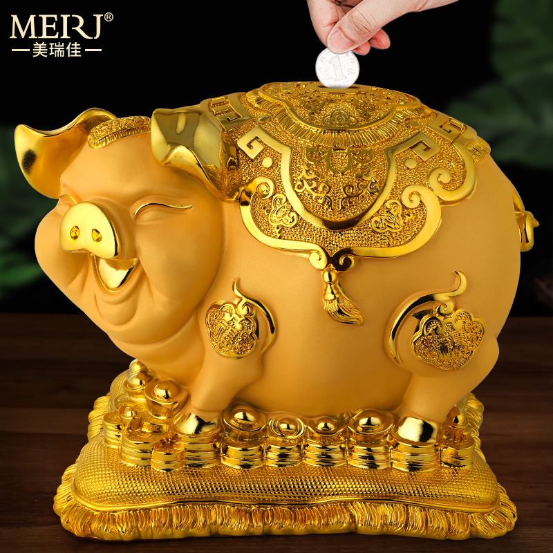 Cash and gold Pig Pendulum Pieces Hairstyle Pig TV Wine Cabinet Decoration Home Furnishing Send new room Joe to open for business