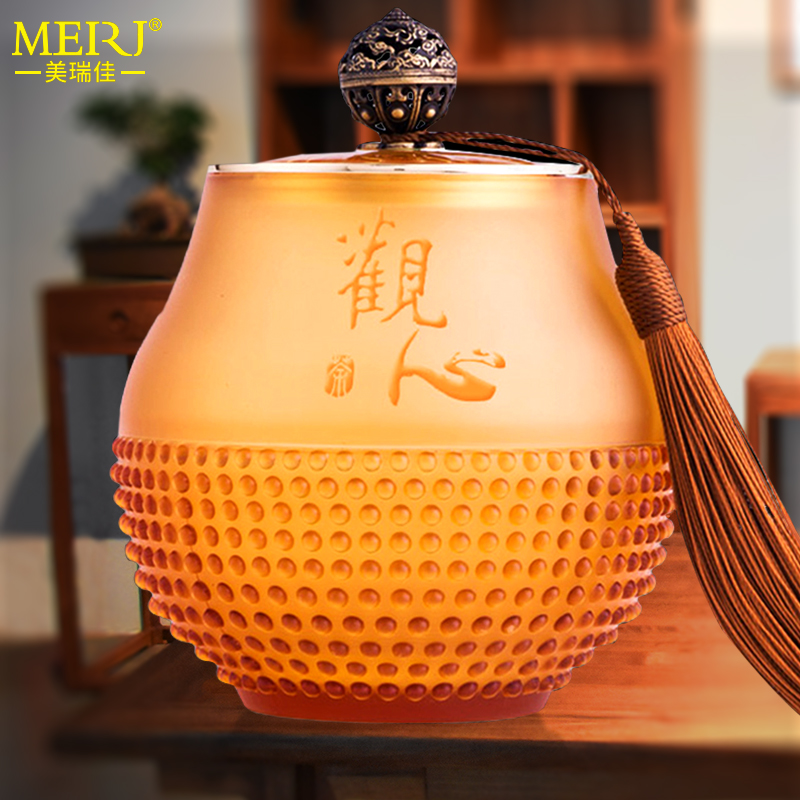 Glazed Jade Tea Leaf Jar Pendulum custom storage tea storage tank Seal tank delivered to lead customer's elders Business holiday gift