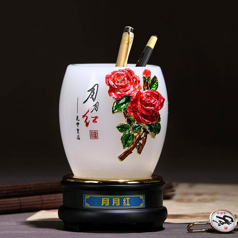 Pen Holder Creative Fashion Retro Minimalist Office Desktop Swing Piece Boss Business Send Leader Teacher Gift Customization