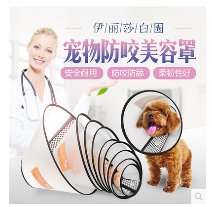 Puppies bite-proof teddy golden retriever with Elizabeth circle small kitten rabbit pet dog cat anti-licking headgear