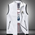 Mùa xuân và mùa thu vest cá mập cộng với cotton kinh doanh vest nam đứng cổ áo dày vest rộng tay áo rộng tay ao ba lo nam Áo vest cotton