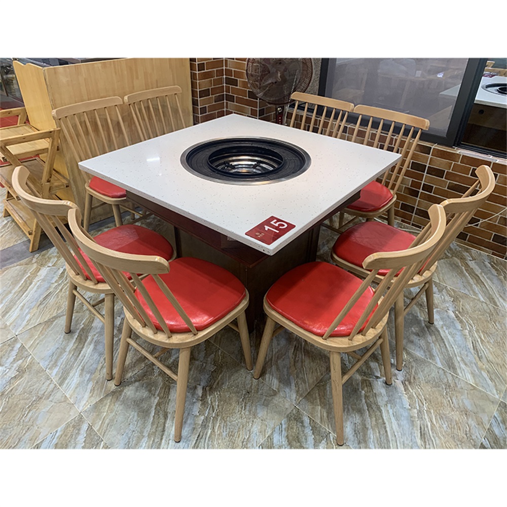 Grilled hot pot table self-service barbecue kebab shop smokeless induction cooker one restaurant