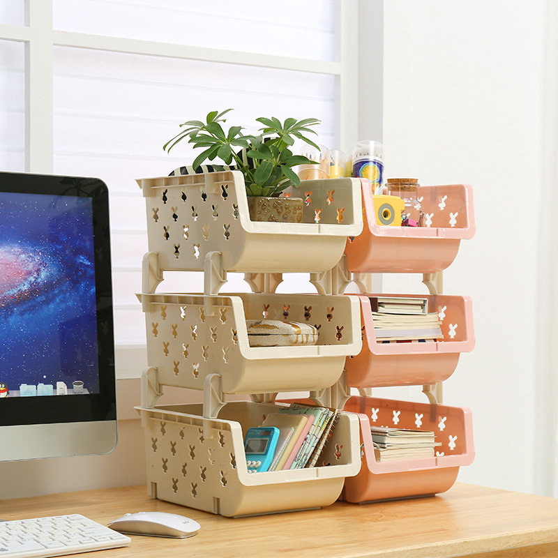 Storage basket Desktop Dormitory Small basket Desk Shelf Creativity Versatile storage floor Miscellaneous Goods