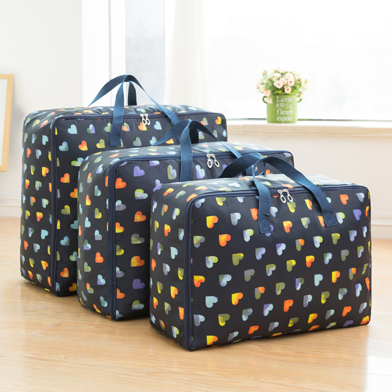 Quilt luggage moving storage Packing bag three-piece set Finishing clothes Clothing Underwear Oxford cloth dustproof large