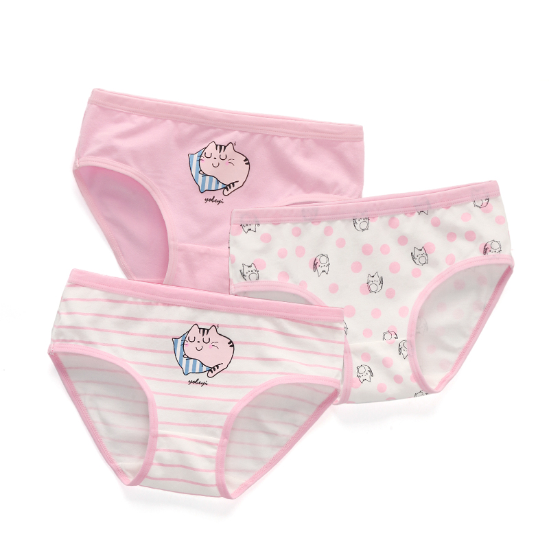 children's underwear girl's pure cotton flat angle briefs girl's baby girl's shorts do not clip pp medium and large children 3-5-12 years old