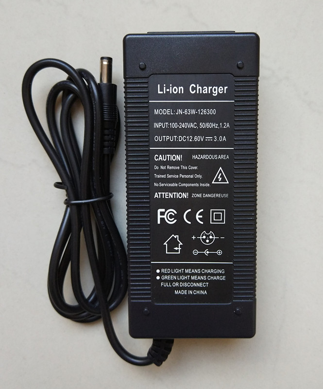 12 6V3A 3S lithium battery charger with full power self-stop 12V 3 series lithium battery pack smart charger