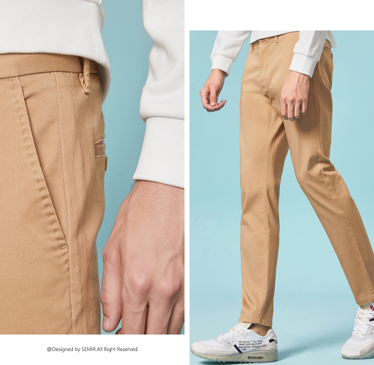Quần tây nam Senma giản dị 2018 mùa đông nam mới quần cotton chân mùa thu và mùa đông Quần đen Hàn Quốc quần nam quần ngắn
