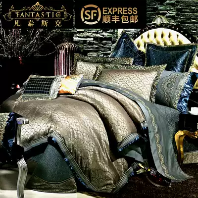 European bedding luxury high-end European and American style high-end home textiles luxury model room soft four-piece bedding