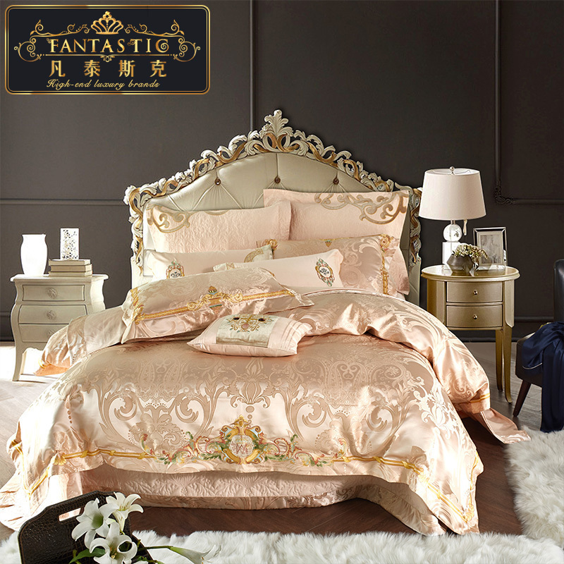 Bed Goods four pieces Eurostyle GonXX_ENCODE_CASE_CAPS_LOCK_Off Satin Jacquard Upscale Bedding Aristocratic Palace Wind 2 0m Meters Bed Cover Type Quilt Cover