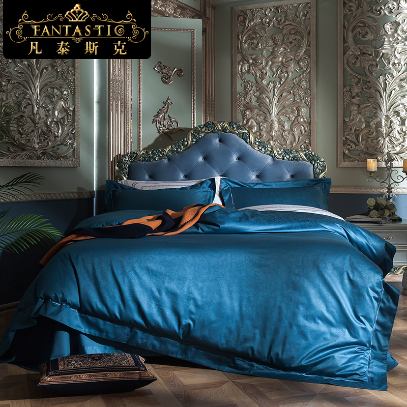 Eurostyle Beds Four Pieces Of Luxury High-end Modern Simplicity About 140 Imported Long Suede Cotton Pure Cotton High-end Bed Goods