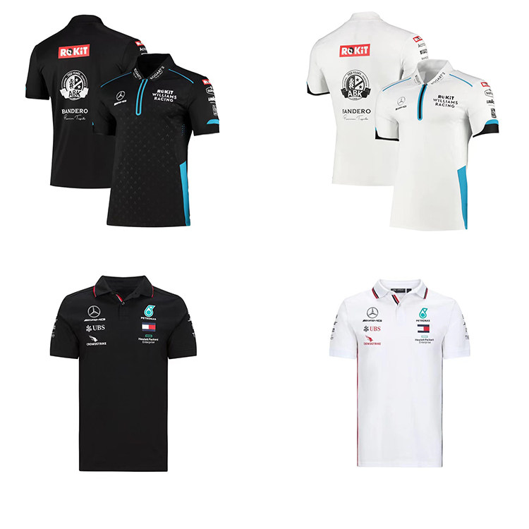2020 new hot style Mercedes-Benz F1 racing suit short-sleeved polo shirt quick-drying breathable can be customized - Taobao
