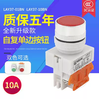 LAY37-10BN 10BN Y090-10BN 01BN flat head button switch a normally open or a normally closed