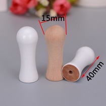 Solid wood log white coat hook single adhesive hook hanging clothes adhesive hook hook DIY towel adhesive hook single hook White