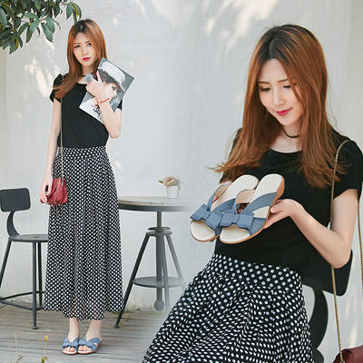 Darling Baby 2026 Summer Ox Tendon Sole Genuine Leather Cool Slippers Women's Flat Heel Slippers Bow Beach Slippers