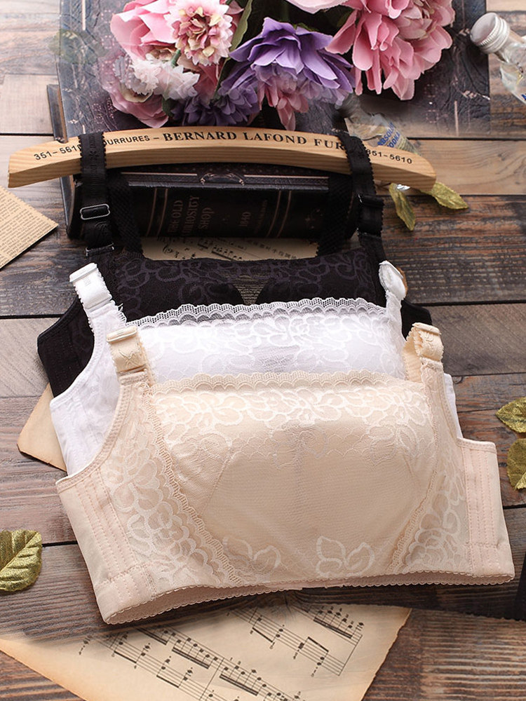 Summer white breathable lace anti-light underwear bandeau-style chest-wrapped bra cover thin section without rims gathered