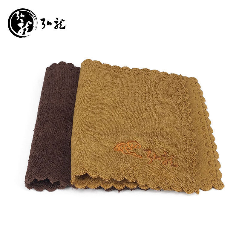Hong Lung Cotton Tea Towels Tea Table Cloth Rags Thickened Tea Towels Water Absorption Kongfu Tea Accessories Tea Track Zero Matching Water Suction Tea Towels 