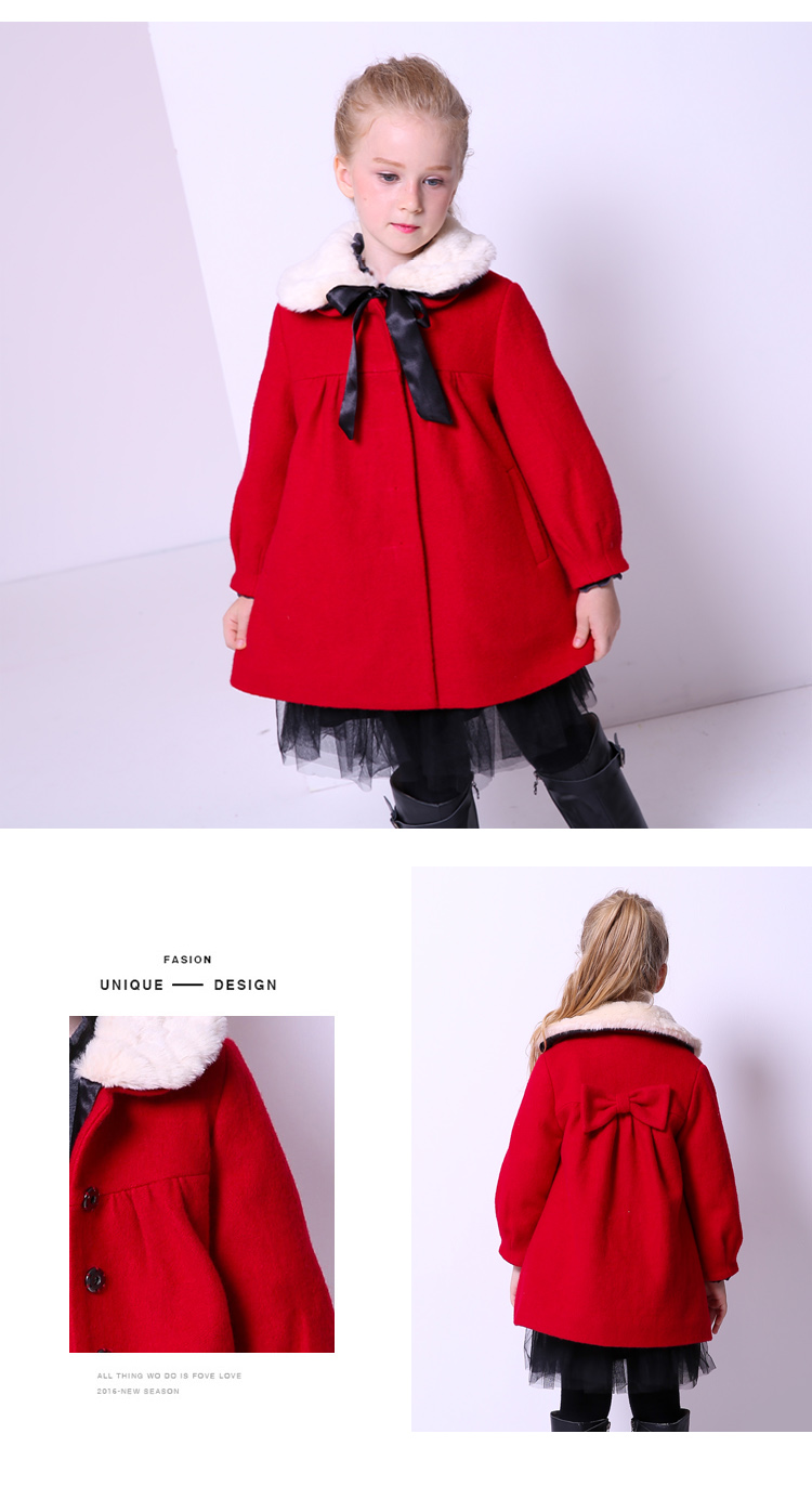 Manteau pour fille MIQIDIDA en laine - Ref 2161774 Image 22