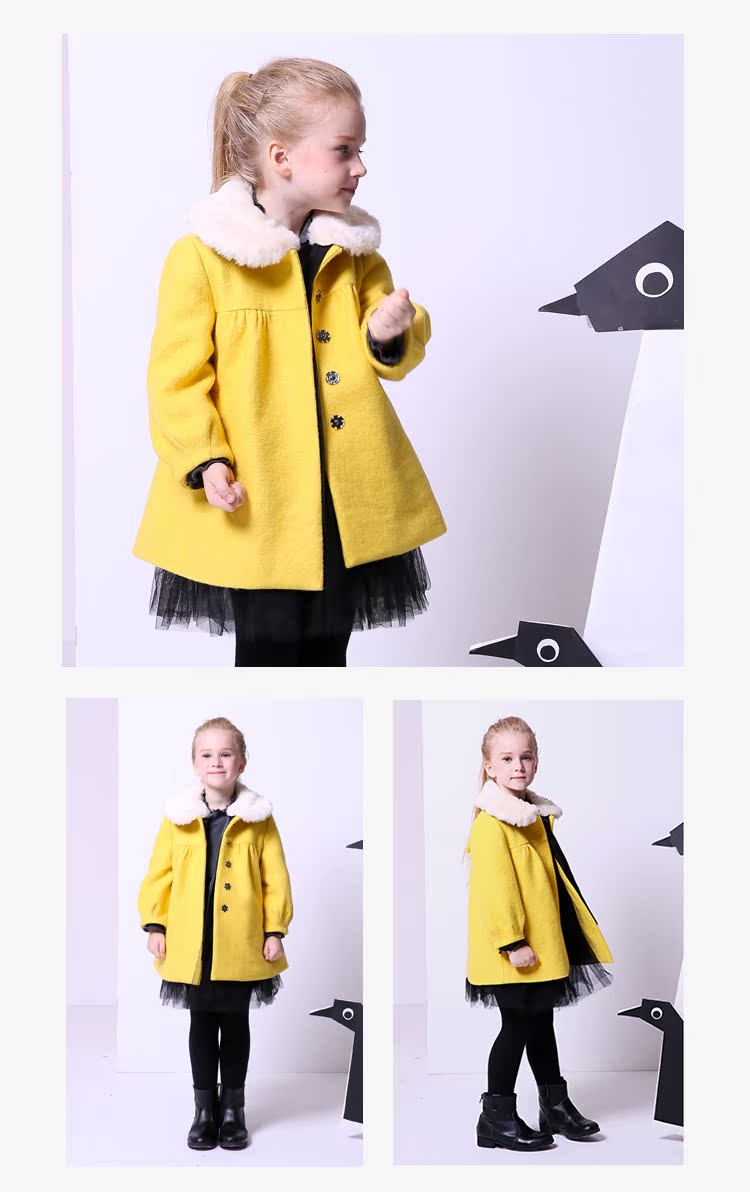 Manteau pour fille MIQIDIDA en laine - Ref 2161774 Image 20