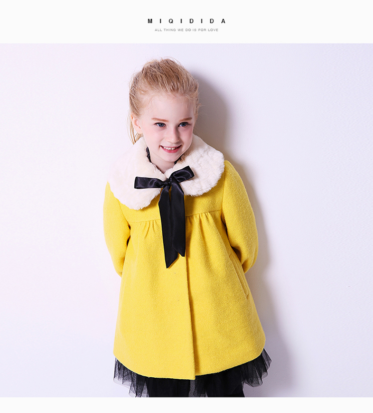 Manteau pour fille MIQIDIDA en laine - Ref 2161774 Image 11